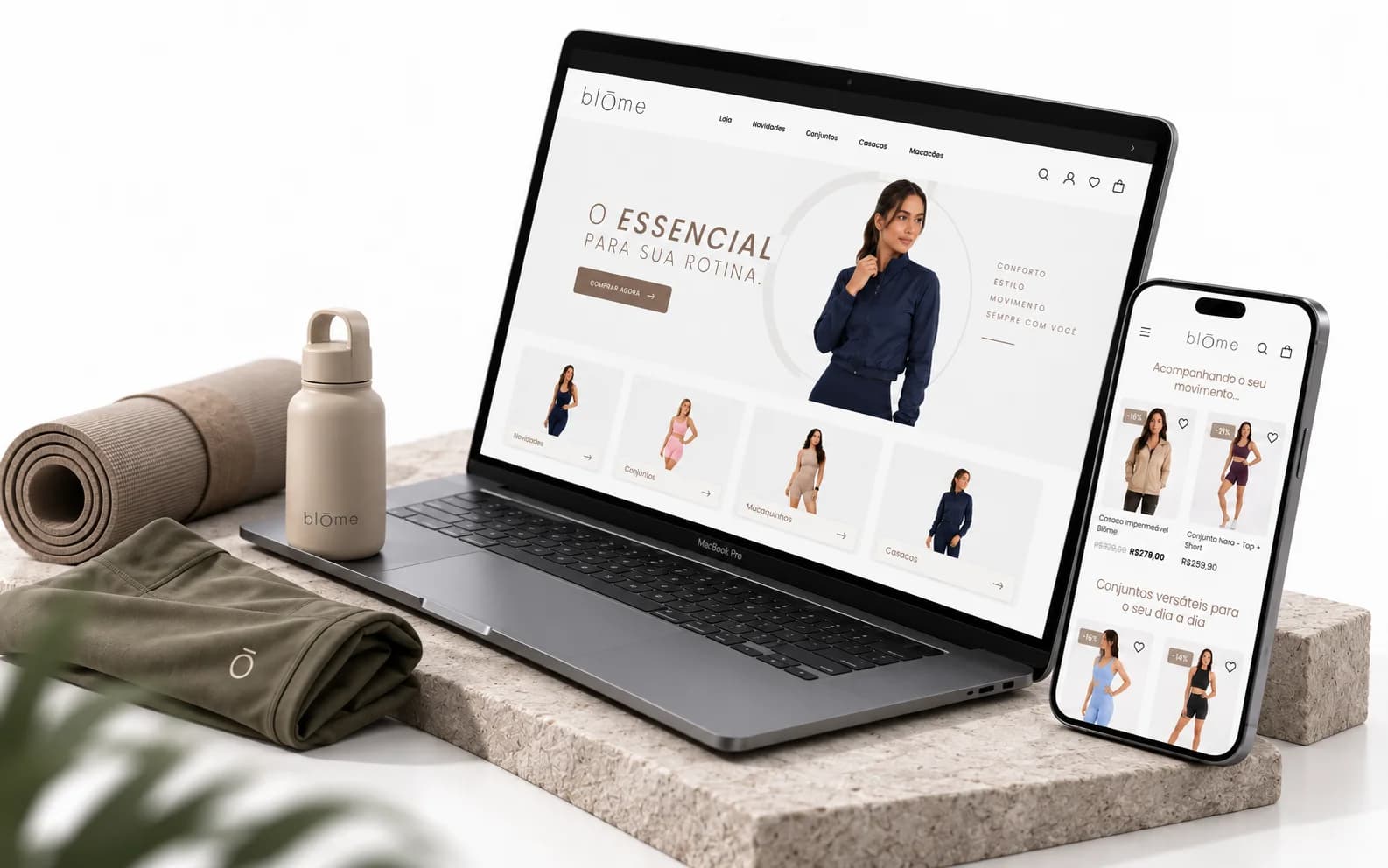 Linha Editorial Activewear e Lookbook Digital