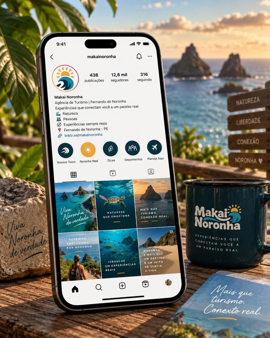 Composição Visual e Imersão na Exclusividade de Fernando de Noronha